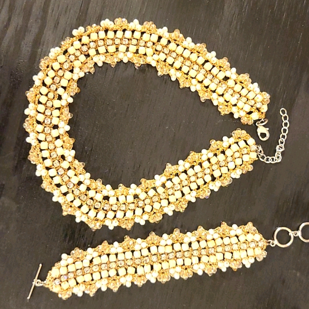 Beaded and diamond Costume Jewelry
